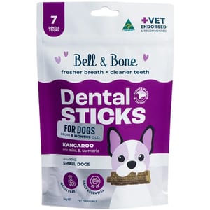 Bell & Bone Dog Dental Sticks Kangaroo Mint & Turmeric 44 Pack product photo