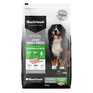 Black Hawk Adult Large Breed Dry Dog Food Chicken & Rice 20kg product photo