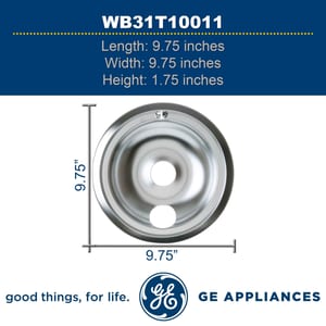 GE 8 Inch Chrome Burner Bowl product photo
