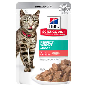 Hill's Science Diet Cat Adult Perfect Weight Pouches Salmon product photo