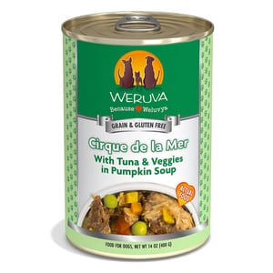 Weruva Classics Cirque De La Mer with Tuna & Veggies in Pumpkin Soup Wet Dog Food product photo