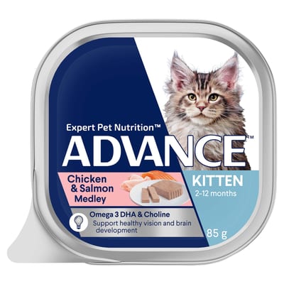 ADVANCE Kitten Wet Cat Food Chicken & Salmon Medley Trays product photo