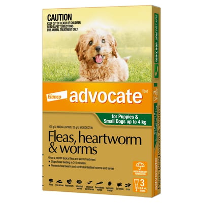 ADVOCATE Spot-On Flea and Worm Treatment for Dogs Up to 4 kg product photo