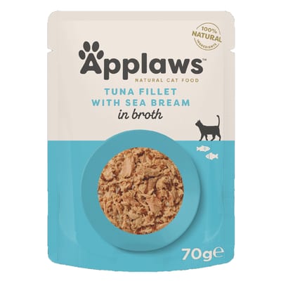 Applaws Tuna and Sea Bream Cat Food Broth Pouches product photo