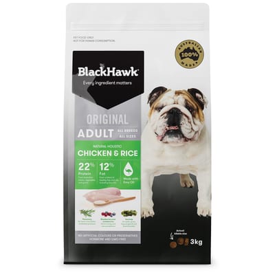 Black Hawk Adult Dry Dog Food Chicken & Rice product photo