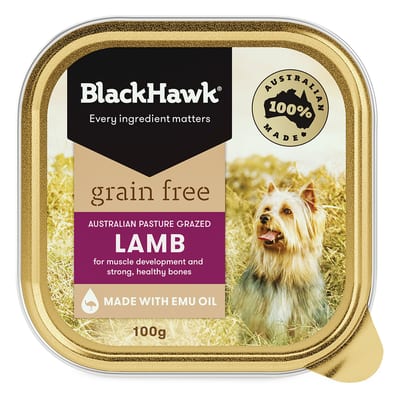 Black Hawk Grain Free Adult Lamb Wet Dog Food 100g 9 Pack product photo