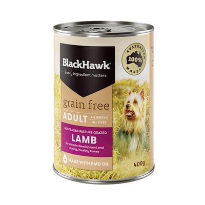 Black Hawk Grain Free Adult Lamb Wet Dog Food 400g product photo