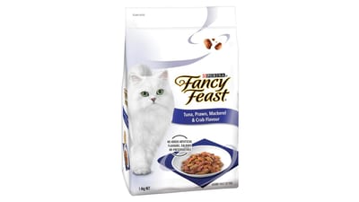 Fancy Feast Dry Tuna Prawn Mackerel & Crab Flavour Cat Food product photo