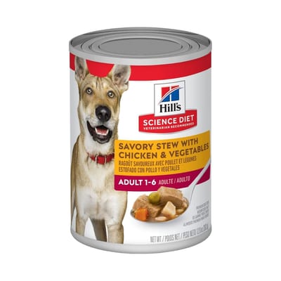 Hill's Science Diet Dog Adult Savory Stew Chicken Veg Wet Food product photo