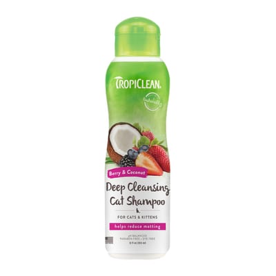 TROPICLEAN Cats & Kittens Berry & Coconut Deep Cleansing Shampoo 12 oz product photo