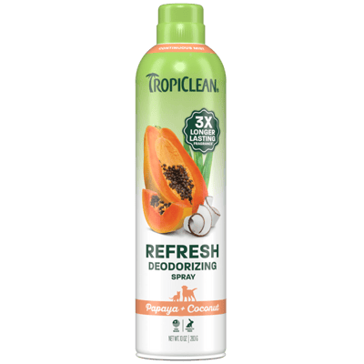TROPICLEAN Dog Papaya & Coconut Refresh Deodorizing Spray 10 oz product photo