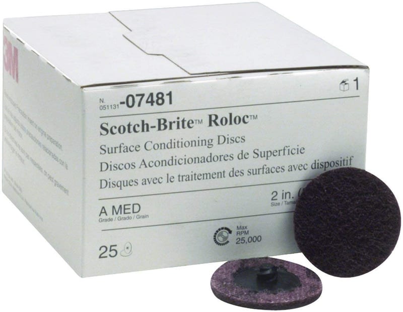 3M Med Red Roloc Discs professional product photo ready to upload to shopify
