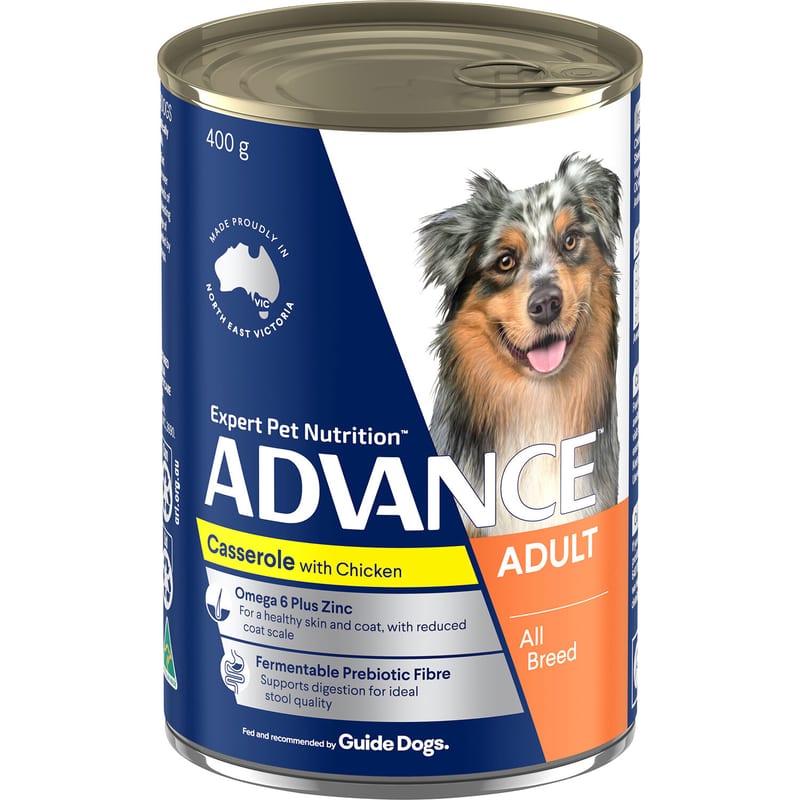 ADVANCE All Breed Wet Dog Food Casserole with Chicken professional product photo ready to upload to shopify