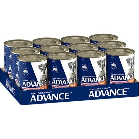 ADVANCE Adult All Breed Wet Dog Food Chicken & Salmon with Rice professional product photo ready to upload to shopify