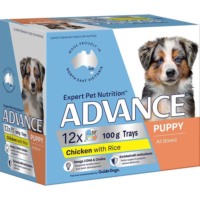 ADVANCE Puppy All Breed Wet Dog Food Chicken with Rice professional product photo ready to upload to shopify