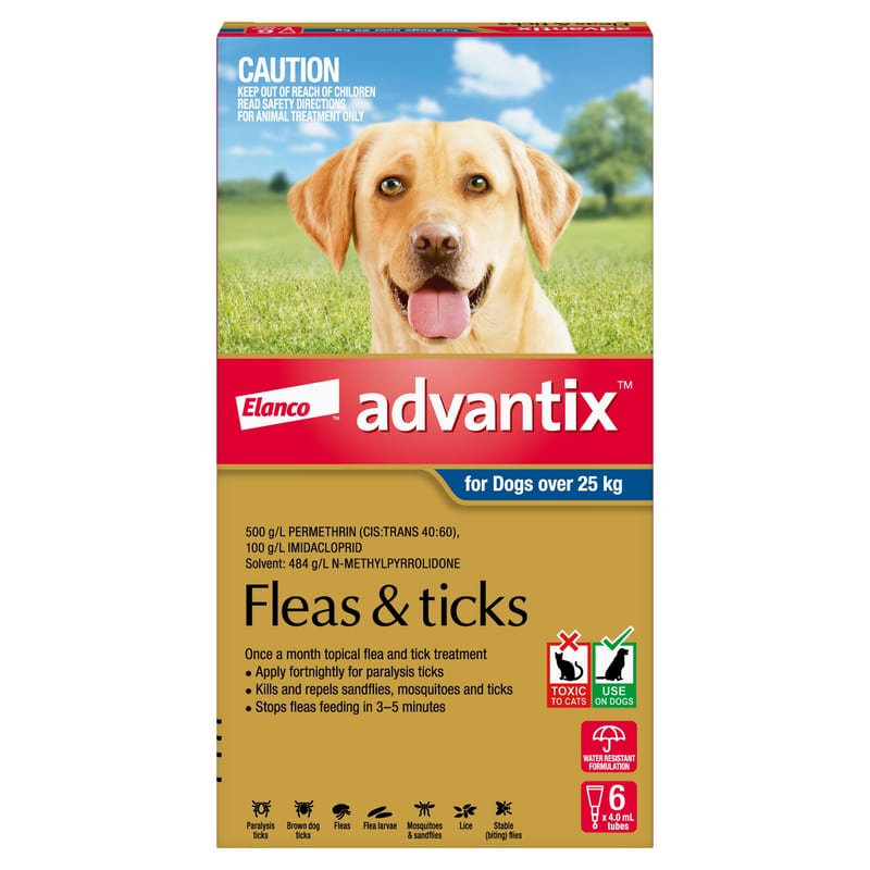 ADVANTIX Flea and Tick Treatment for Dogs Over 25 kg professional product photo ready to upload to shopify