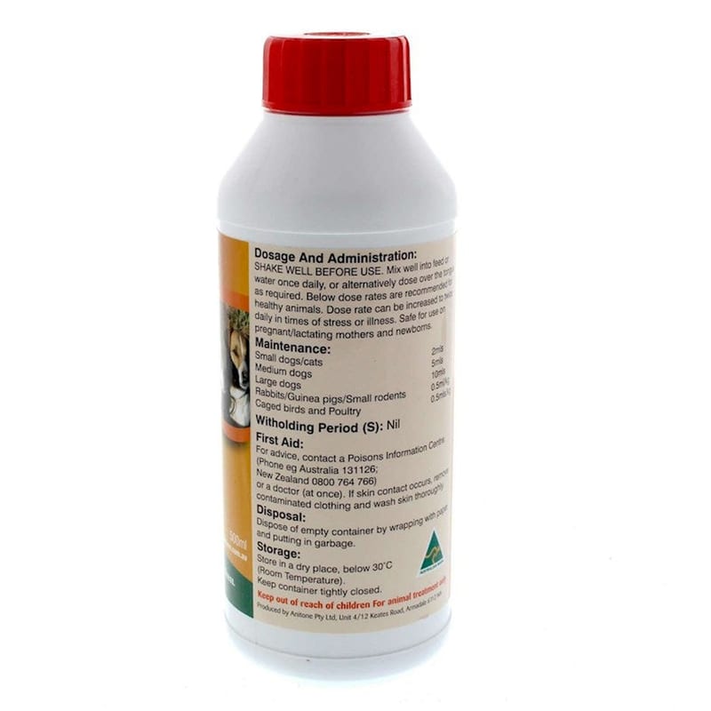 Anitone Wellness and Vitality Liquid Feed Supplement professional product photo ready to upload to shopify