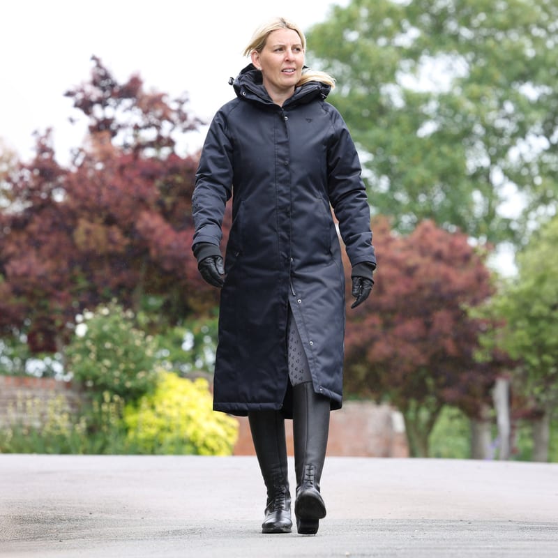 Aubrion Eltar Long Waterproof Riding Coat Khaki professional product photo ready to upload to shopify