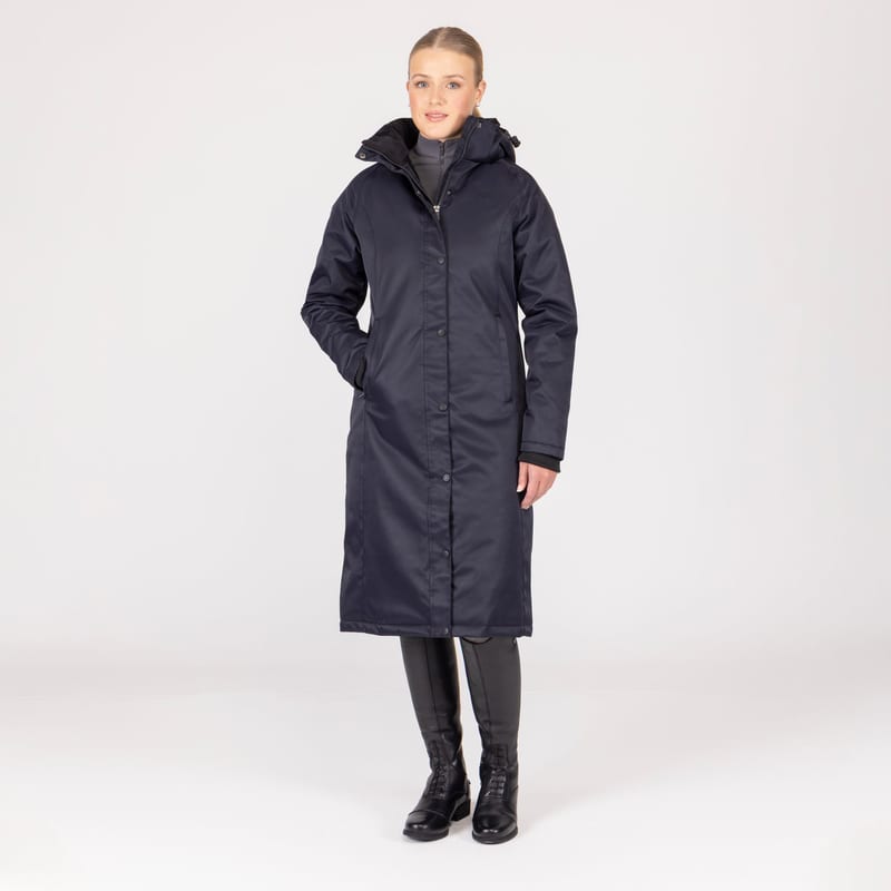 Aubrion Eltar Long Waterproof Riding Coat Khaki professional product photo ready to upload to shopify