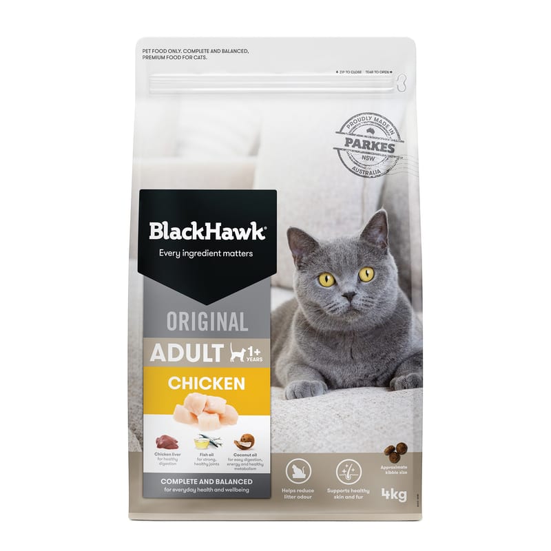 Black Hawk Adult Dry Cat Food Chicken professional product photo ready to upload to shopify