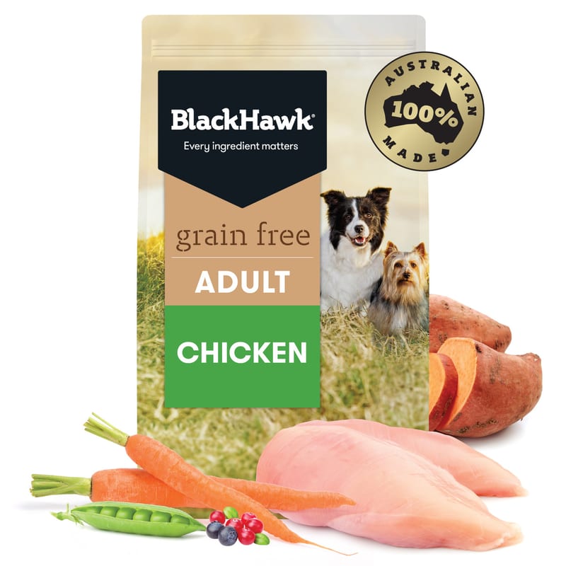 Black Hawk Grain Free Adult Dry Dog Food Chicken professional product photo ready to upload to shopify