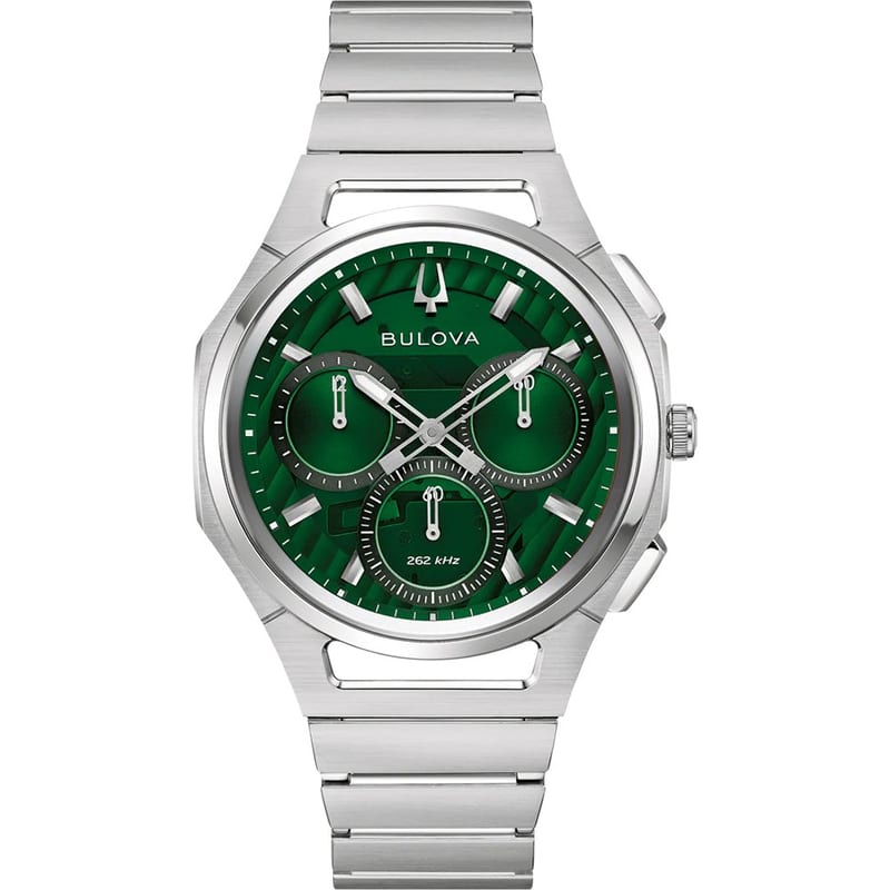 Bulova Curv Chronograph 41mm professional product photo ready to upload to shopify