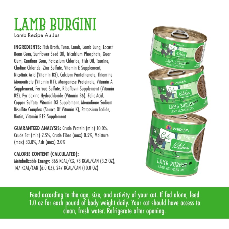 Cats in the Kitchen Lamb Burger-ini 3.2oz professional product photo ready to upload to shopify