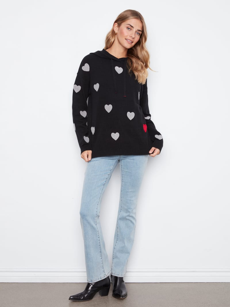 Charlie B Needle Boucle Hoodie professional product photo ready to upload to shopify