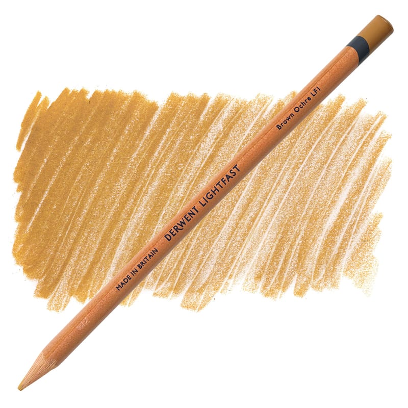 DERWENT LIGHTFAST YELLOW OCHRE professional product photo ready to upload to shopify