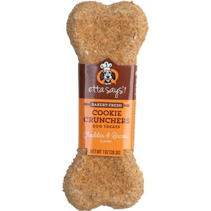 ETTA SAYS Dog Cookie Cruncher Cheddar Bacon professional product photo ready to upload to shopify