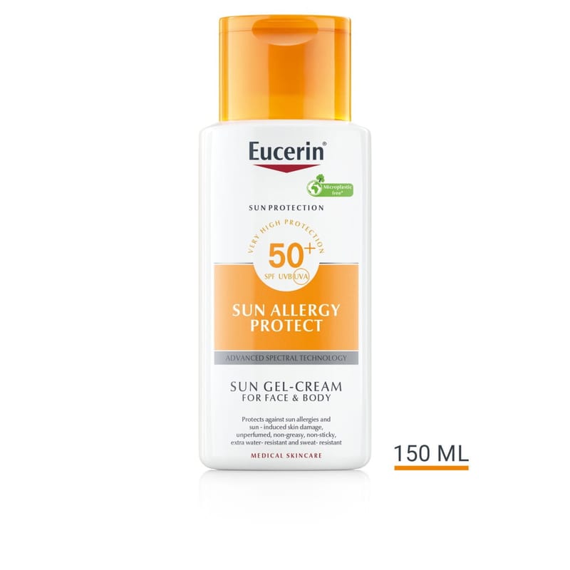 Eucerin Sun Allergy Protect SPF 50 200 ml professional product photo ready to upload to shopify