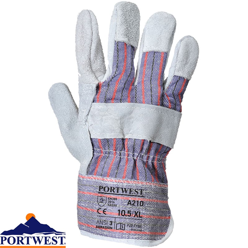 Grey Canadian Rigger Gloves professional product photo ready to upload to shopify