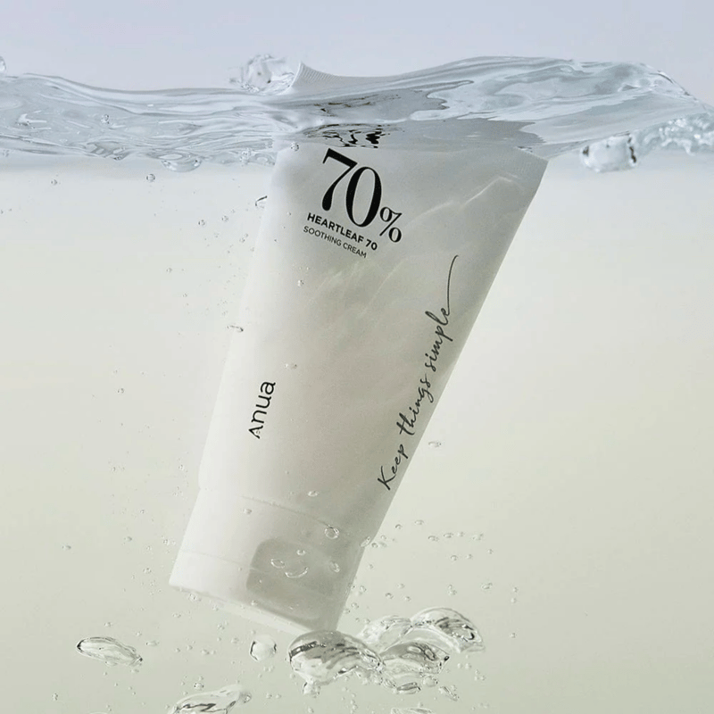 HEARTLEAF 70% SOOTHING CREAM 100ml professional product photo ready to upload to shopify