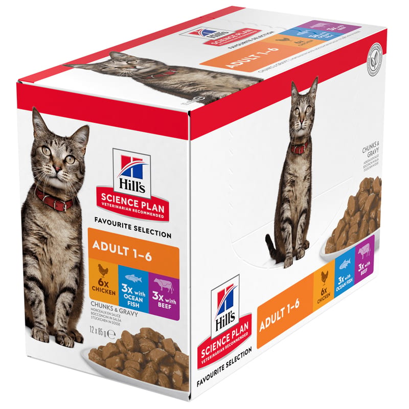 Hill's Science Diet Cat Adult Ocean Fish Pouches professional product photo ready to upload to shopify