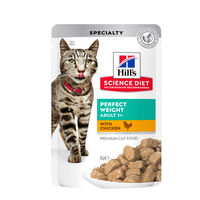 Hill's Science Diet Cat Adult Perfect Weight Pouches Chicken professional product photo ready to upload to shopify