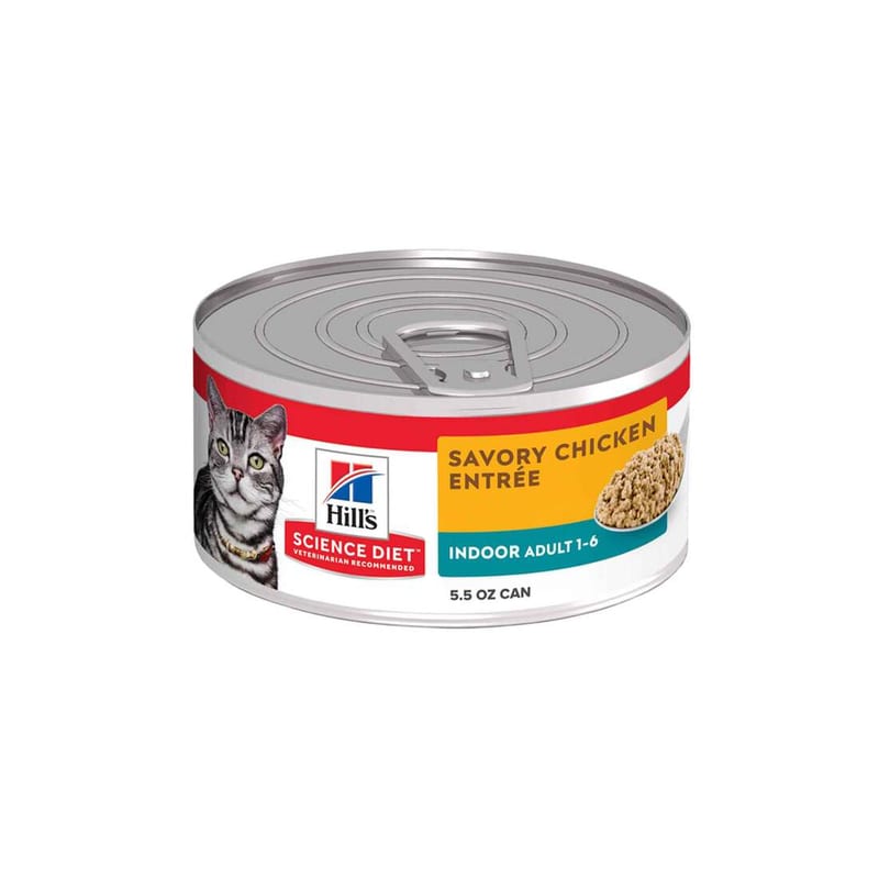 HILLS SCIENCE DIET Cat Indoor Savory Chicken Entree Canned Food professional product photo ready to upload to shopify