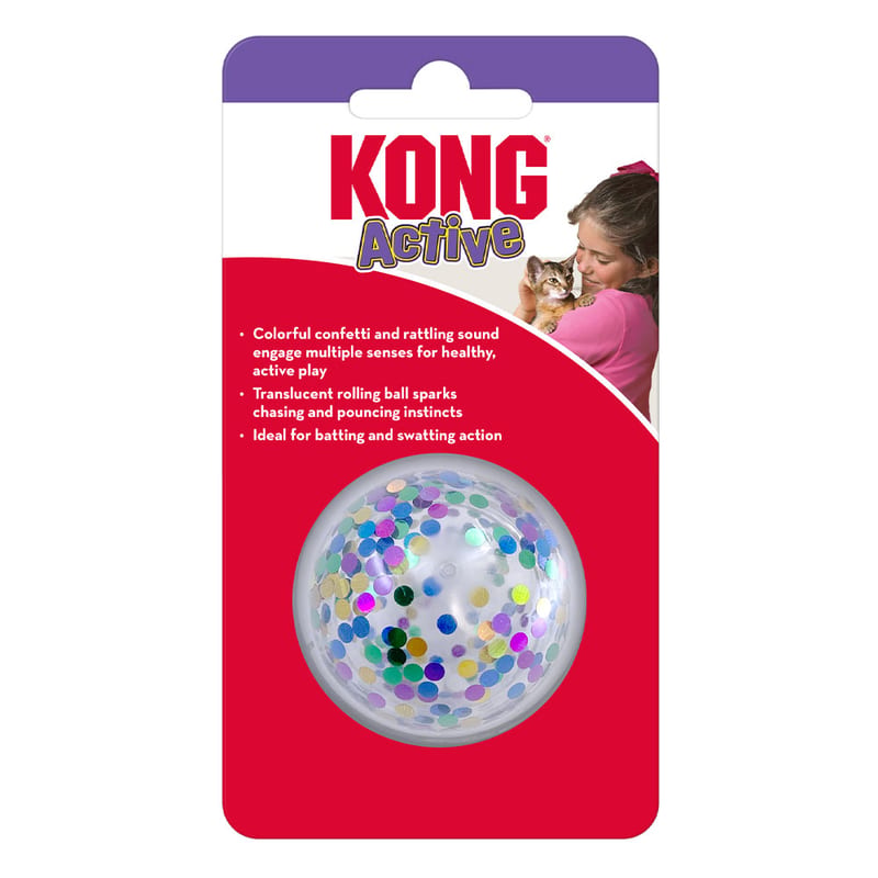 KONG Cat Active Confetti Ball professional product photo ready to upload to shopify