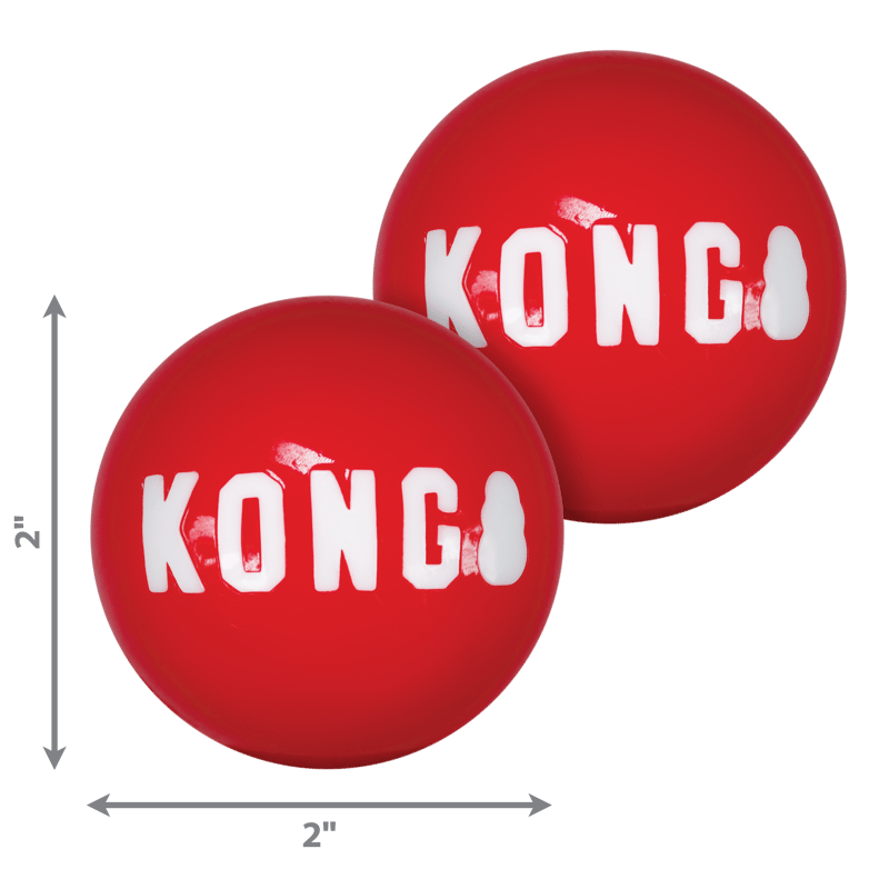 KONG Signature Balls professional product photo ready to upload to shopify