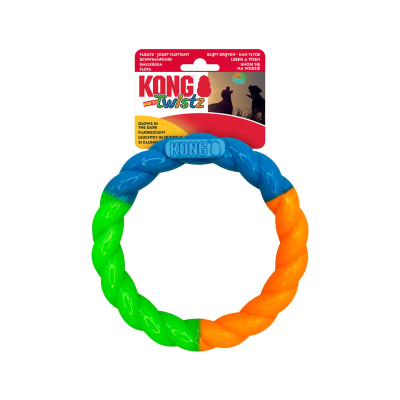 KONG Twistz High-Viz Ring professional product photo ready to upload to shopify