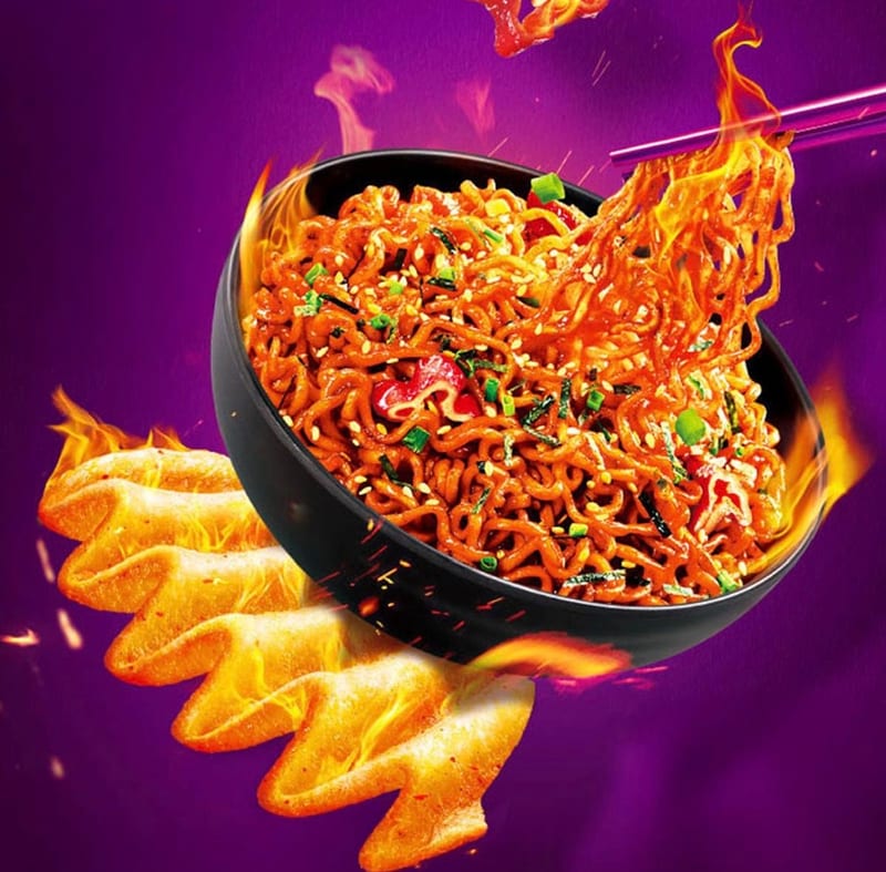 Lay's Potato Chips Spicy Turkey Noodle professional product photo ready to upload to shopify