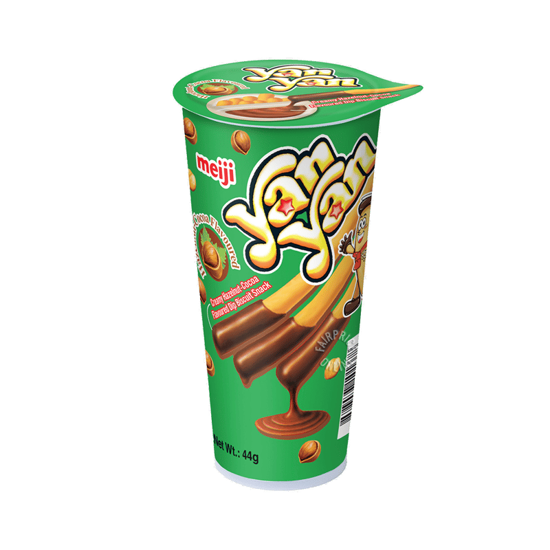 Meiji Yan Yan Hazelnut Cocoa 44g professional product photo ready to upload to shopify