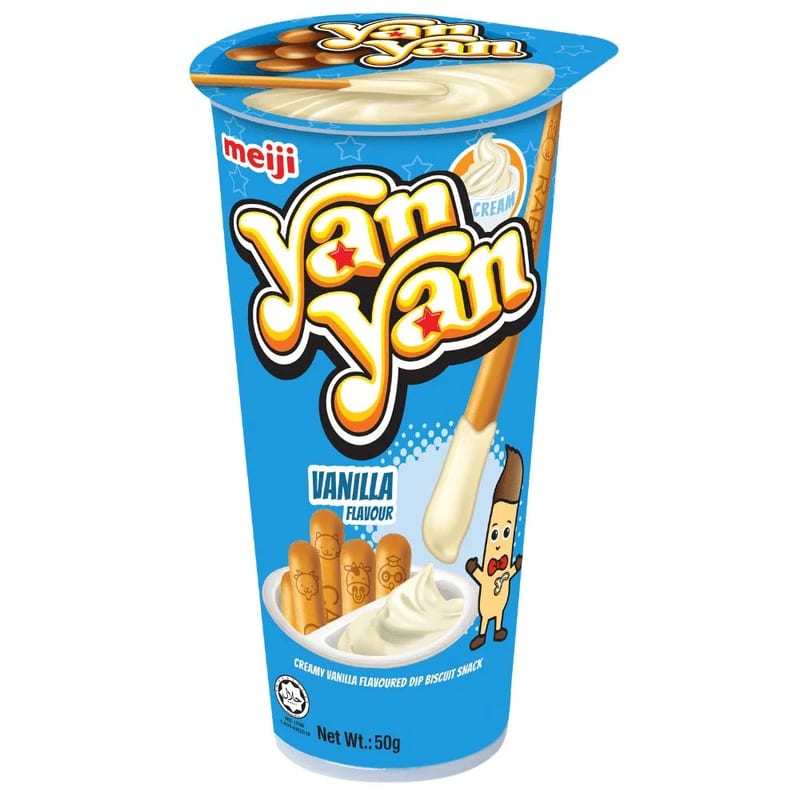 Meiji Yan Yan Vanilla 44g professional product photo ready to upload to shopify