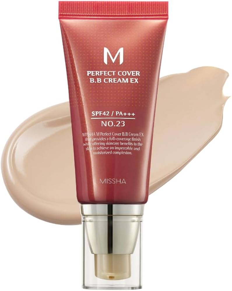 Missha M Perfect Cover BB Cream #23 Natural Beige 50ml professional product photo ready to upload to shopify