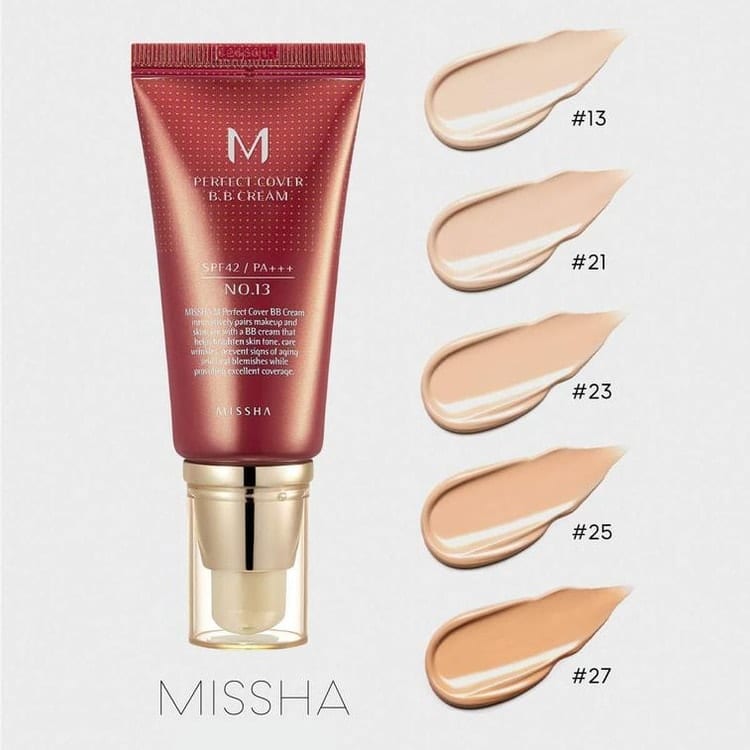 Missha M Perfect Cover BB Cream #25 Warm Beige professional product photo ready to upload to shopify