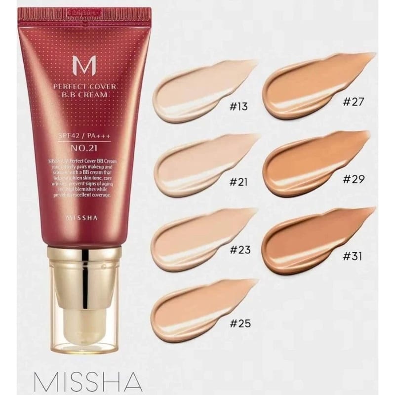 Missha M Perfect Cover BB Cream #31 Golden Beige 50ml professional product photo ready to upload to shopify