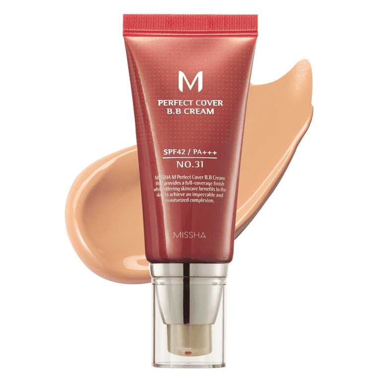 Missha M Perfect Cover BB Cream #31 Golden Beige 50ml professional product photo ready to upload to shopify
