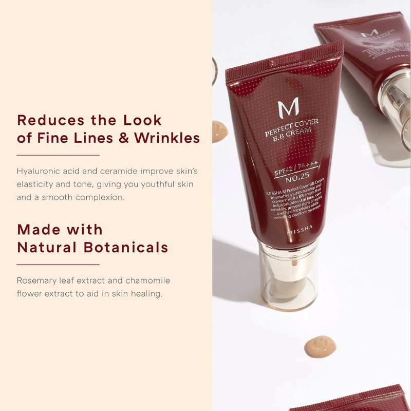 Missha M Perfect Cover BB Cream #31 Golden Beige 50ml professional product photo ready to upload to shopify