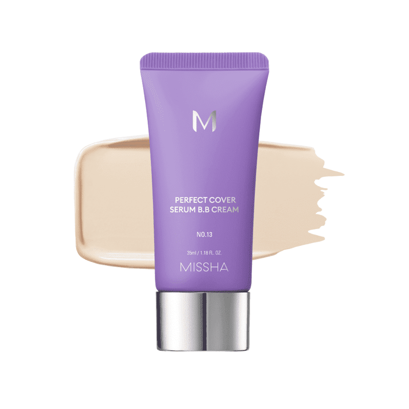 Missha M Perfect Cover Serum BB Cream #13 Light Fair professional product photo ready to upload to shopify