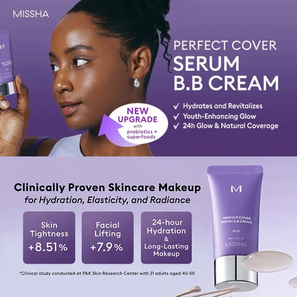 Missha M Perfect Cover Serum BB Cream #41 Medium Tan professional product photo ready to upload to shopify