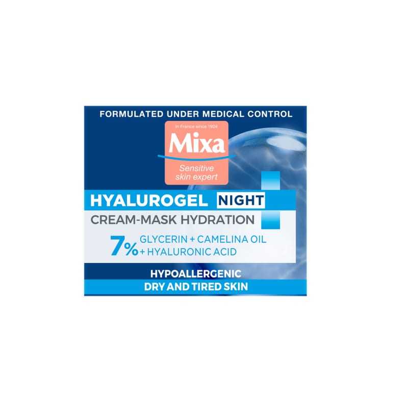 MIXA Hyalu Night Face Cream 50ml professional product photo ready to upload to shopify